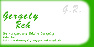 gergely reh business card